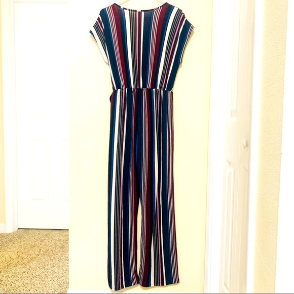 CAUTION TO THE WIND Multi Colored Striped Jumpsuit - Picture 7 of 8